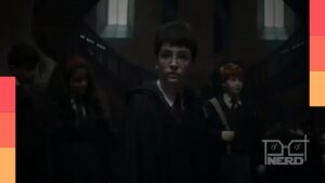 Cartaz temático de Harry Potter com referência ao evento Back to Hogwarts 2026 e indicação de novo trailer na terça-feira