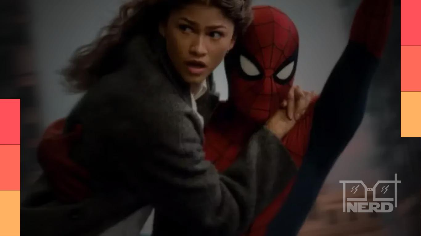 Cena de Homem-Aranha: Um Novo Dia com o personagem escalando, enquanto o filme atinge US$ 1,15 bilhão em uma semana