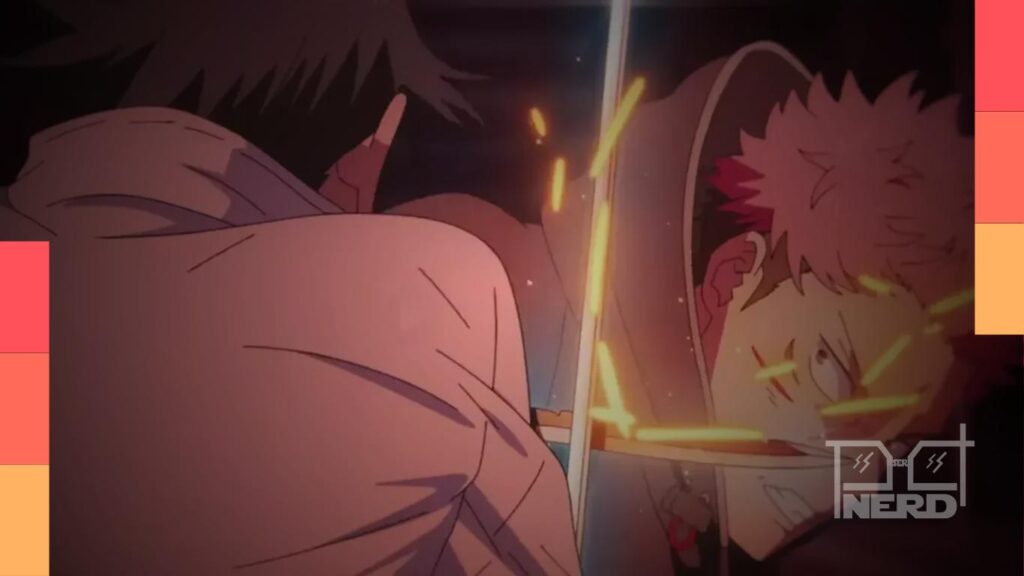 Pôster teaser de Jujutsu Kaisen com Sukuna estendendo a mão e frase de provocação sobre o Culling Game Part 2