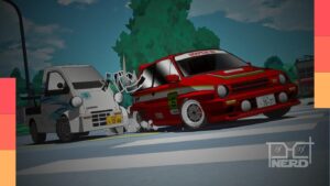 Carros em corrida em um open-world com visual anime em Kaido Genkai; referência ao interior do Japão dos anos 90