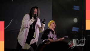 Integrantes do MUCC ao vivo no palco durante o Anime Friends 2026 em São Paulo
