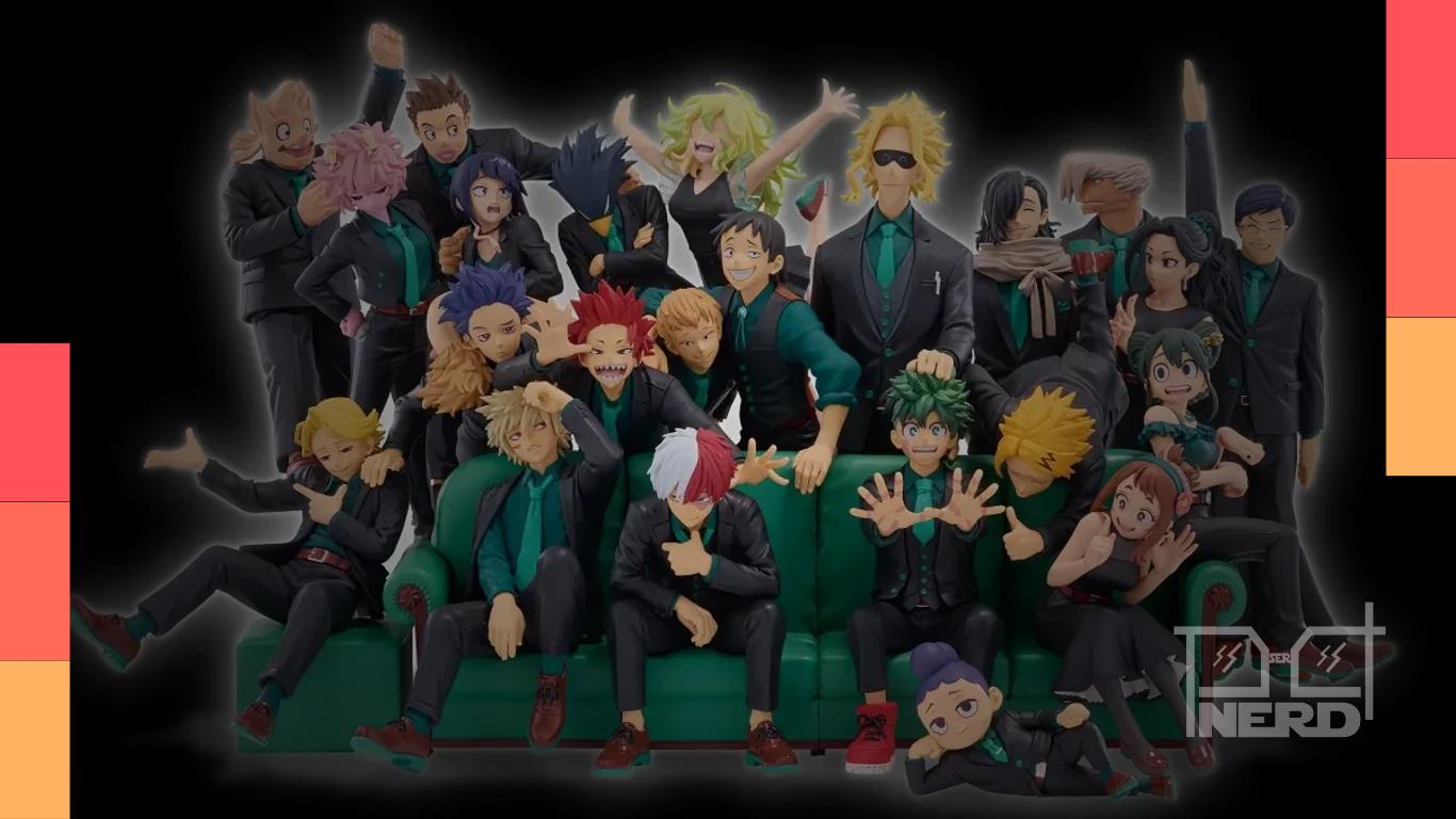 Figura colecionável da Classe 1-A de My Hero Academia anunciada pela Banpresto para jogos de garra