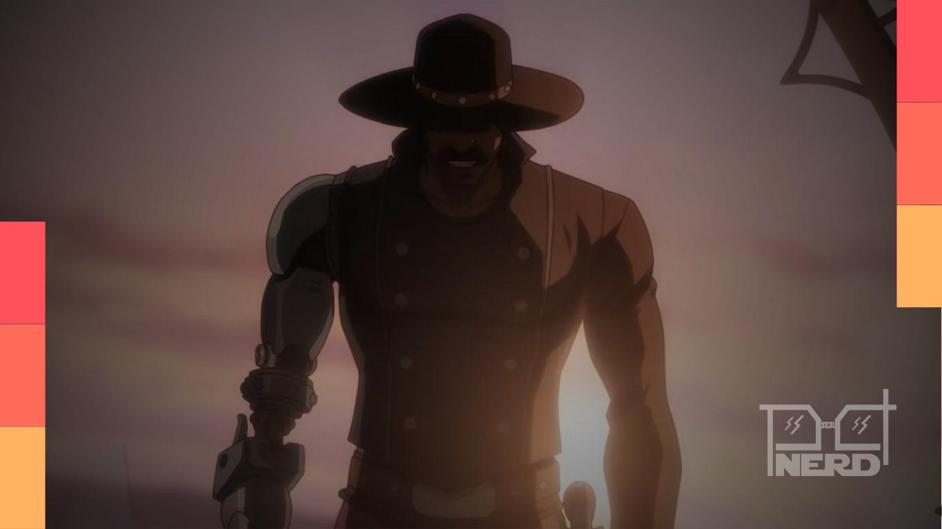 Bass X Machina com estética steampunk e atmosfera de faroeste no teaser da Netflix na AnimeNYC