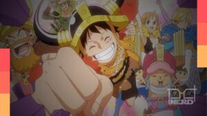 Credencial da CCXP com destaque para One Piece, reforçando a popularidade do anime no Brasil