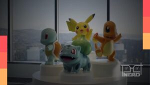 Ilustração conceitual sobre a Pokémon Company International em meio a acusações de câmeras escondidas em banheiros