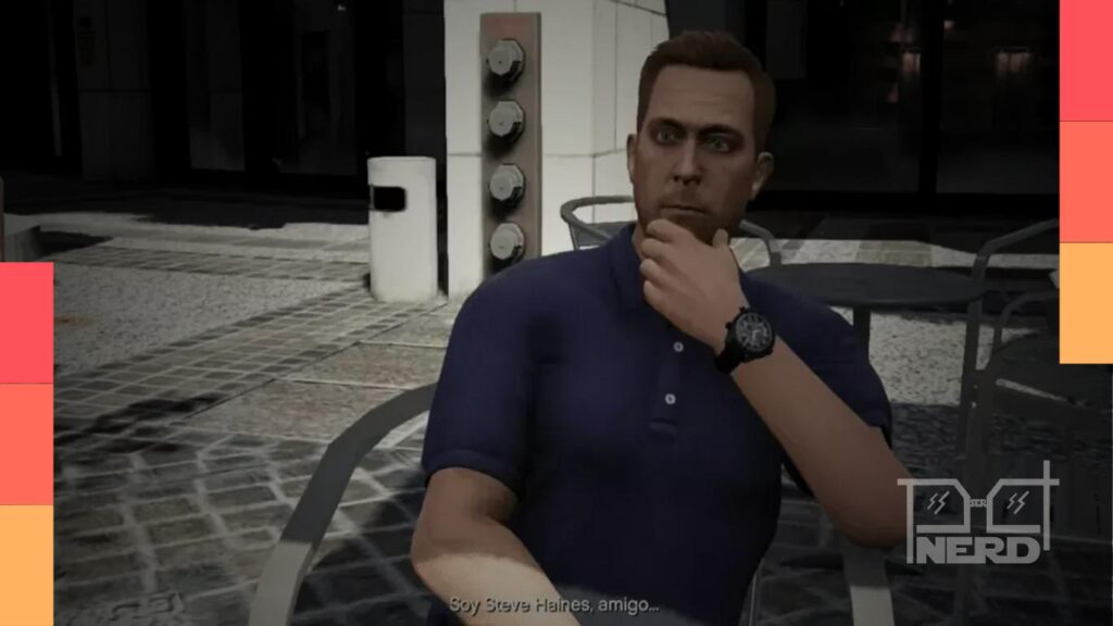 Robert Bogue, ator de GTA 5 (Steve Haines), em foto de divulgação, tentando vaga em GTA 6 para 60 papéis