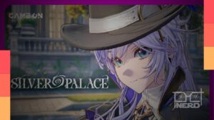 Arte do RPG Silver Palace com atmosfera de anime em mundo aberto e combate de ação