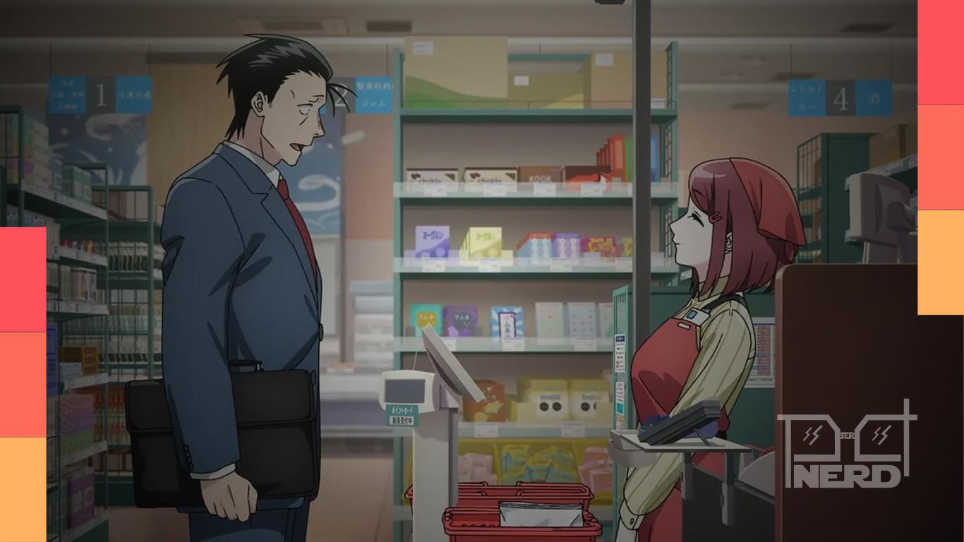 Sasaki e Yamada em cena do episódio 1 de Smoking Behind the Supermarket with You