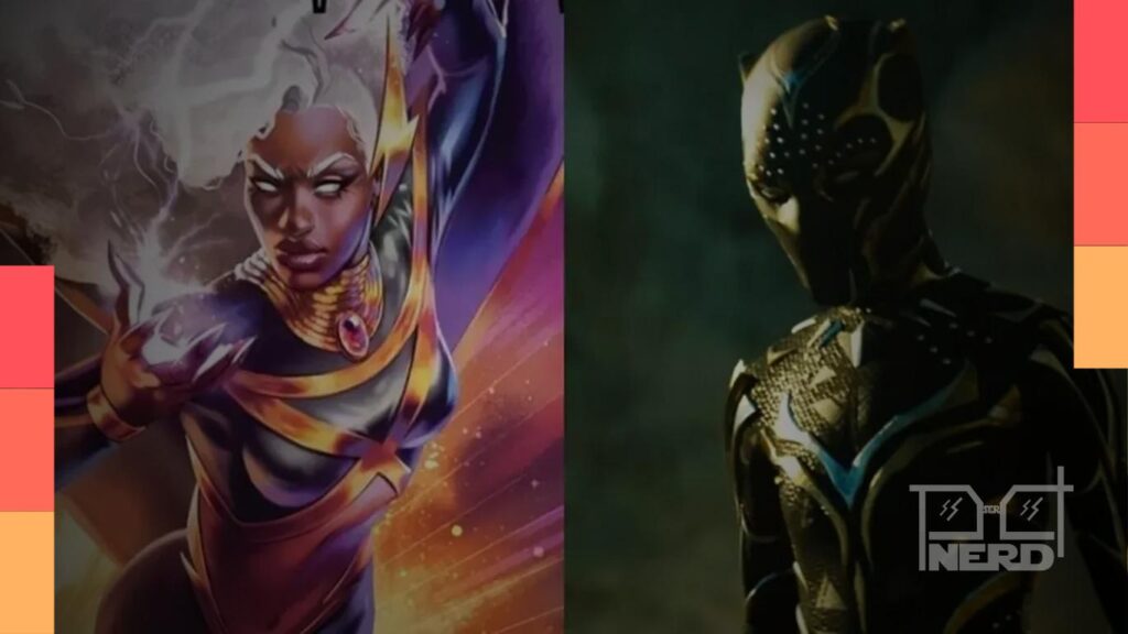 Personagem Tempestade em clima de cena do MCU, com referência ao rumor de aparição em Pantera Negra 3