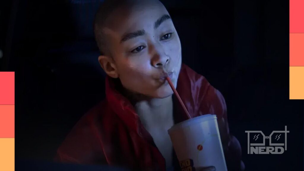 Ilustração conceitual mostrando Jordan de Intergalactic e elementos de The Last of Us Online em cenário futurista da Naughty Dog