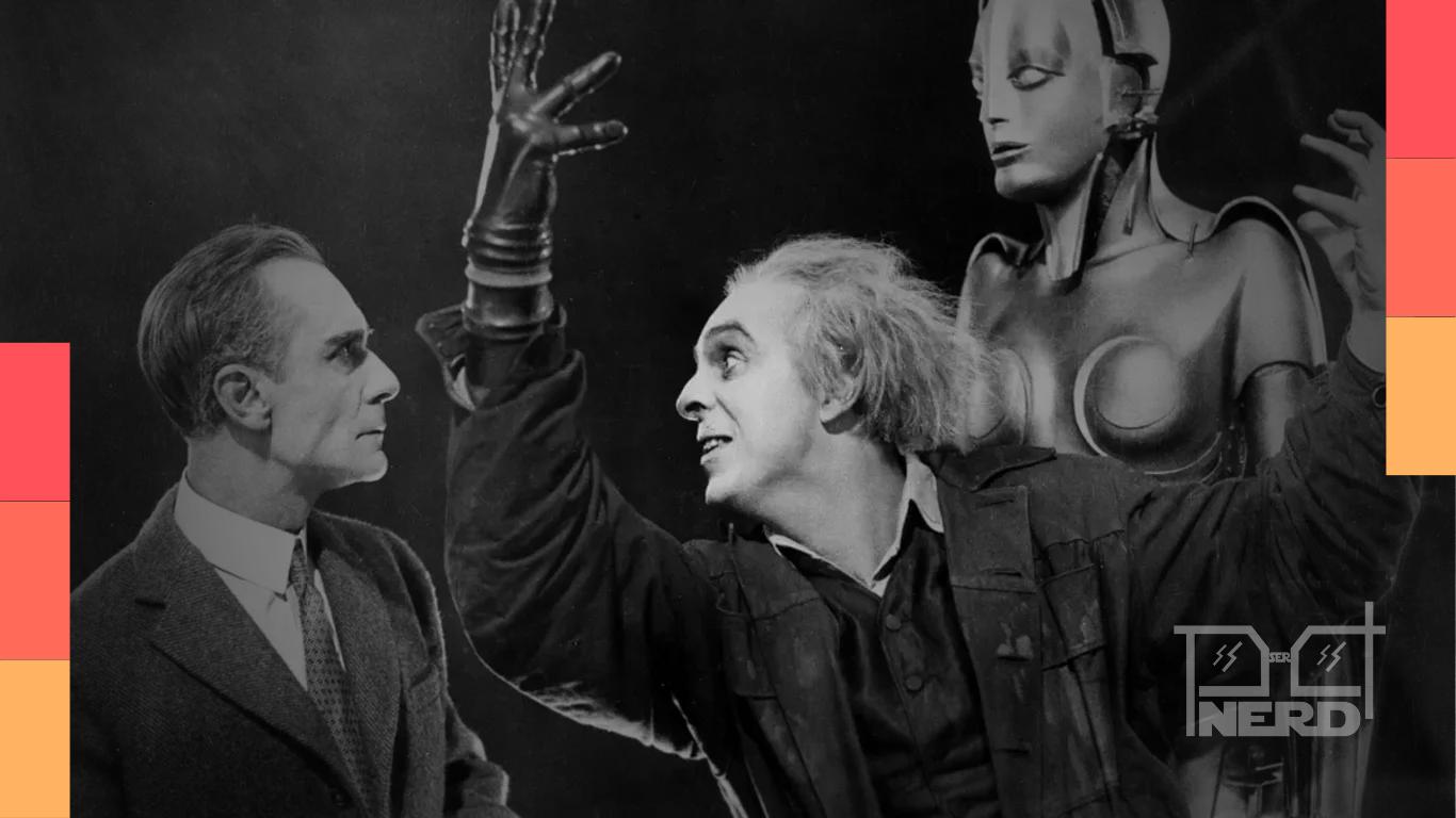 Cartaz/arte da mostra gratuita Um século de Metrópolis com destaque para Fritz Lang e sessão de Metrópolis no RJ