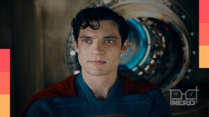 Imagem de divulgação da DC com David Corenswet em Superman, conectando a estreia de Lanternas na HBO Max ao novo universo do estúdio