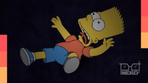 Cena do especial Yellow Mirror: A Realidade Paralela de Homer com Springfield e referência sombria de inteligência artificial