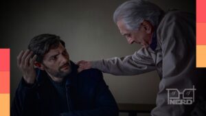 Adam Scott e Robert De Niro em uma cena de O Homem que Sussurra, filme original da Netflix