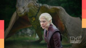 Imagem com a chamada sobre horário de estreia do 8º episódio da 3ª temporada de A Casa do Dragão na HBO Max
