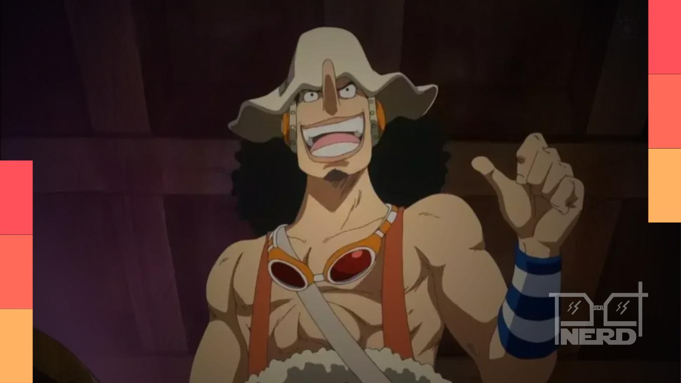 Ilustração temática de Usopp em One Piece com destaque para o arco de Elbaph e referência à CCXP26