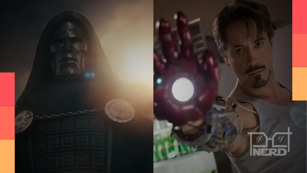 Ator David Harbour em contexto de Marvel revelando a fala “Você é Tony Stark” em Vingadores: Doutor Destino