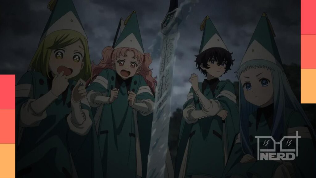 Cenas de aprendizes em Witch Hat Atelier com destaque para o prêmio de Melhor Anime no Astra TV Awards 2026
