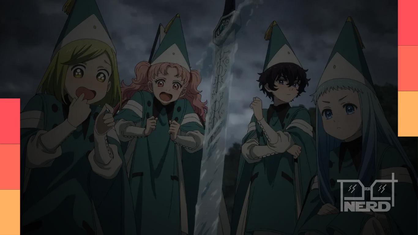 Cenas de aprendizes em Witch Hat Atelier com destaque para o prêmio de Melhor Anime no Astra TV Awards 2026