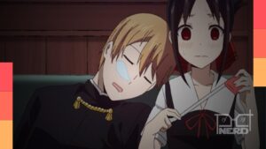Ilustração com personagens inspirados em tsunderes e corações, destacando 14 animes de romance para maratonar