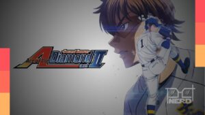Arte promocional do segundo cour de Ace of Diamond Act II com Shinichiro Saotome e anúncio de estreia em 11 de outubro