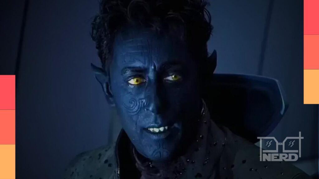 Alan Cumming caracterizado como Noturno, personagem que retorna em Vingadores: Doutor Destino