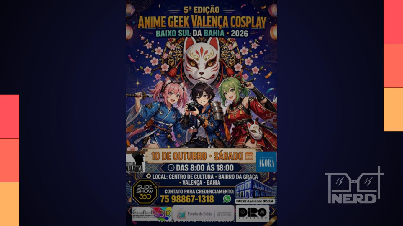 Público geek em Valença-BA no Anime Geek Valença Cosplay com competições e cosplay