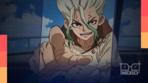 Imagem em destaque com a lista de 5 animes sci-fi que evoluem a cada temporada, com reviravoltas e emoção constante