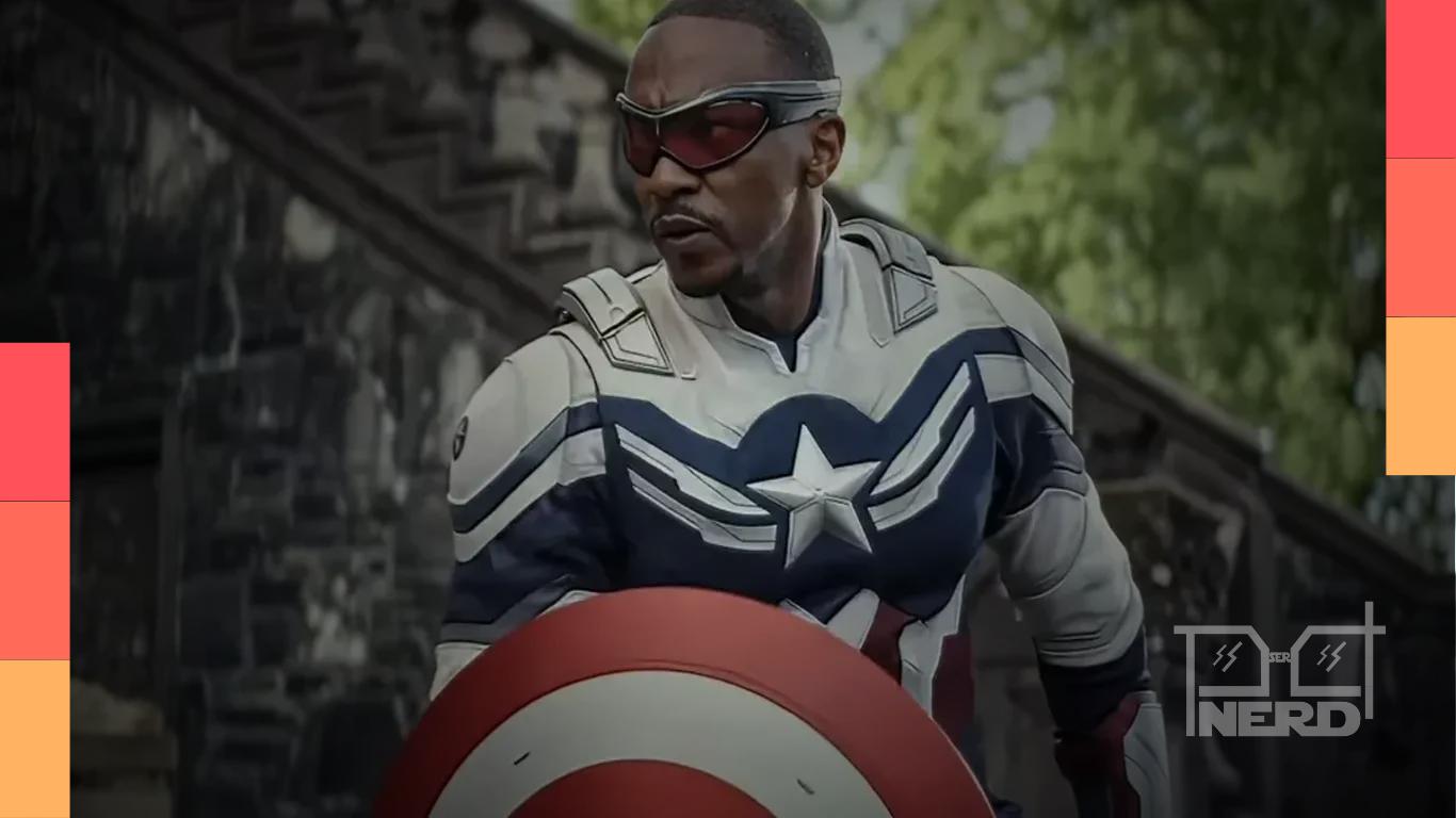 Anthony Mackie como Sam Wilson, o novo Capitão América do MCU