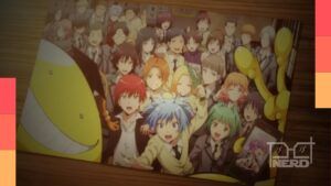 Nova arte de Assassination Classroom mostrando personagens adultos dez anos após o final da série