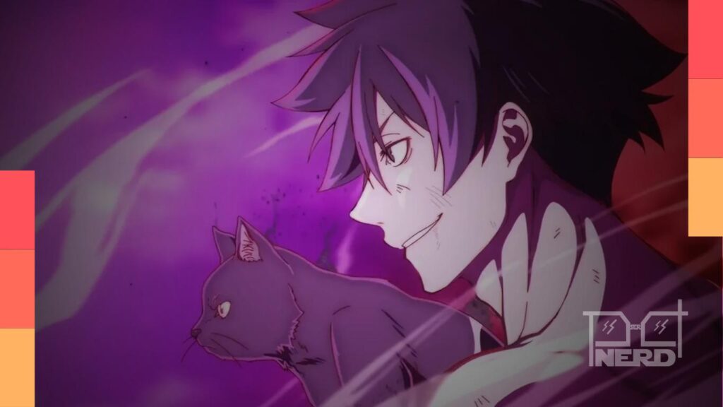 Jiro Azuma em cena do trailer dos episódios finais de Black Torch, em confronto com mononoke