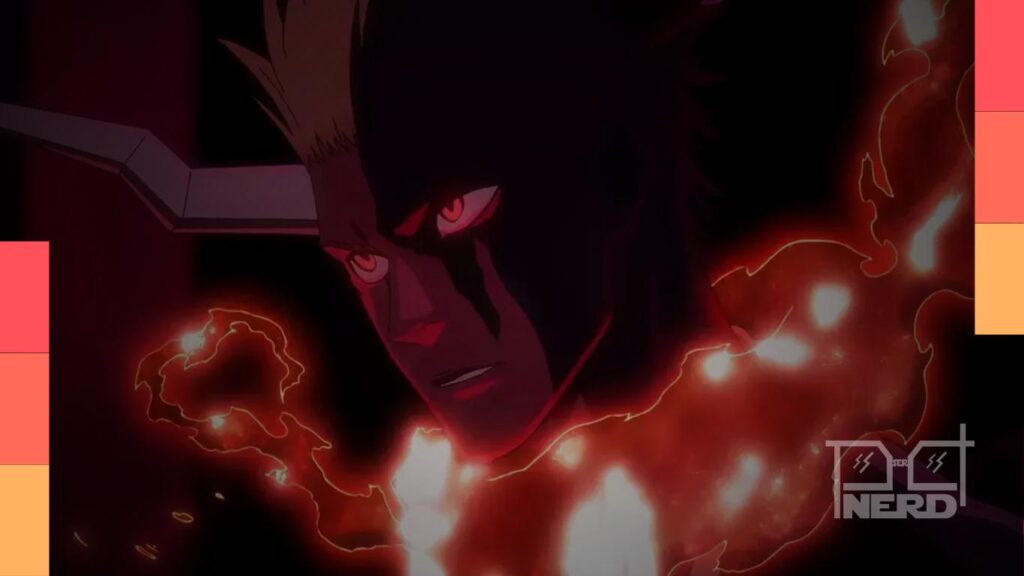 Cena do anime Bleach: Thousand-Year Blood War com personagens enfrentando Yhwach na guerra final