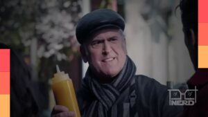 Bruce Campbell em entrevista, falando sobre prognóstico de cinco anos de vida após diagnóstico de câncer