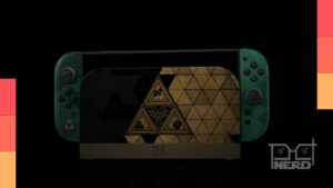 Console especial do Nintendo Switch 2 de The Legend of Zelda com temática do Triforce, com acessórios chegando no mesmo dia