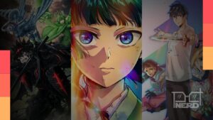 Imagem de destaque com animes da Temporada de Outubro na Crunchyroll e referência a simulcast