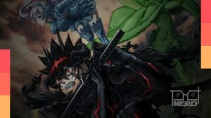 Imagem promocional com referências a Black Clover e Diários de Uma Apotecária ao lado da lista de animes da Crunchyroll para outubro de 2026