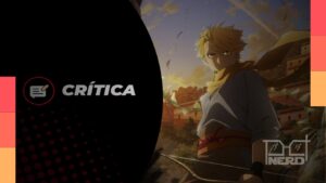 Homem jovem analisando a crítica de Daemons of the Shadow Realm na 1ª temporada com foco em Yuru e Asa