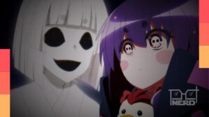 Arte oficial de Dark Gathering 2ª temporada mostrando uma entidade misteriosa no fim de um túnel escuro
