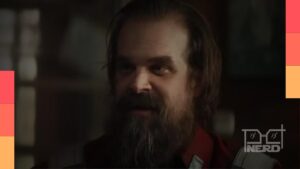 David Harbour em fala para a imprensa no Emmy 2026, comentando trabalho com Robert Downey Jr. em Vingadores: Doutor Destino