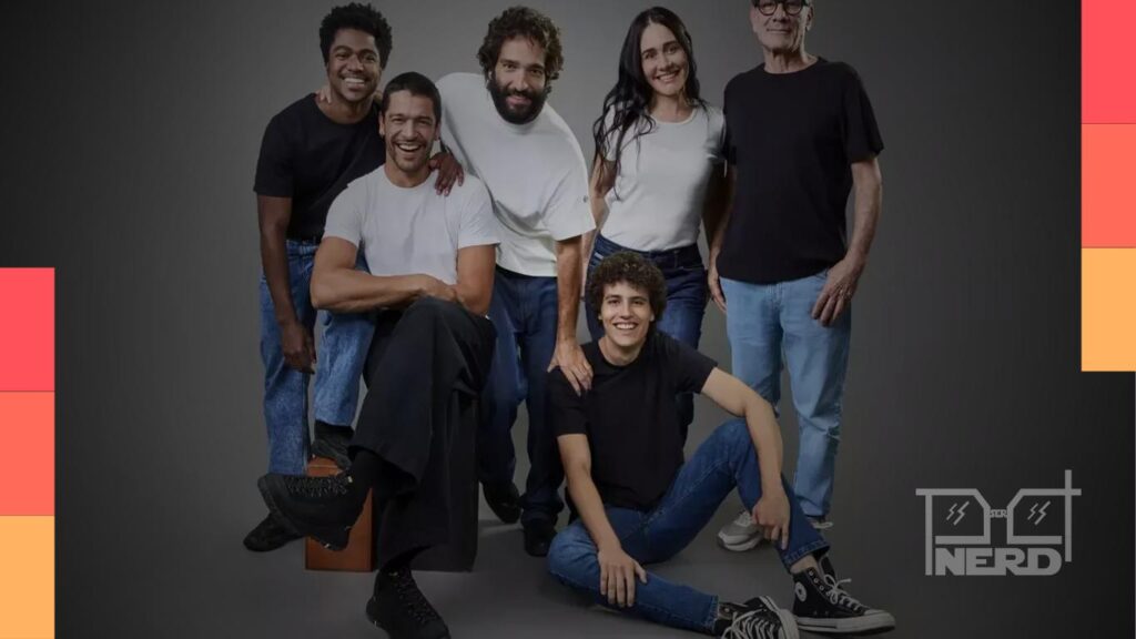 Elenco principal da série Democracia Corinthiana da HBO Max com Humberto Carrão, Alessandra Negrini, Marco Ricca, Pedro Lamin, Guthierry Sotero e Davi Araujo