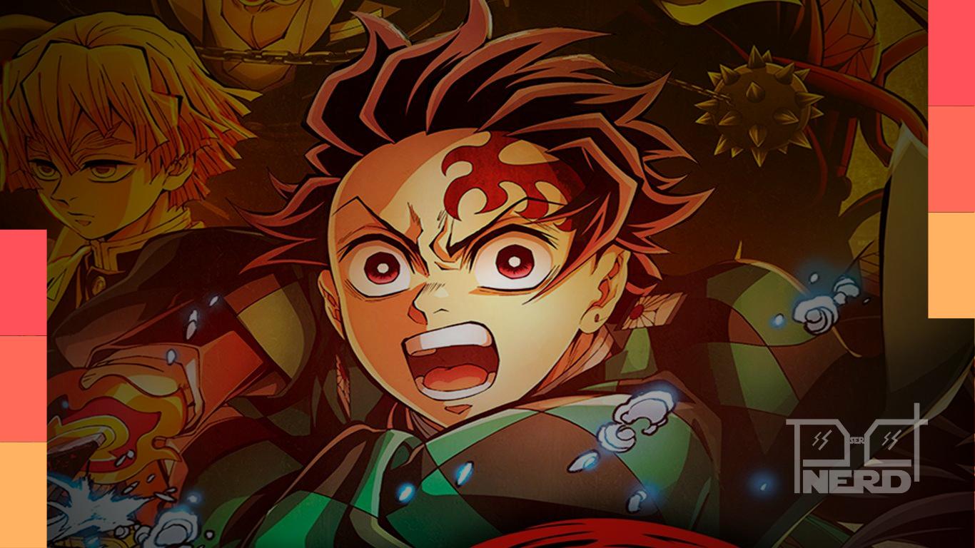 Personagens de Demon Slayer em cena do filme Castelo Infinito, com destaque para a chegada do longa na Netflix e Prime Video