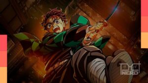 Cartaz de Demon Slayer: Kimetsu no Yaiba - Castelo Infinito anunciando estreia na Netflix