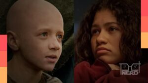 Dexter Sol Ansell celebrando e encontrando Zendaya no Emmy 2026