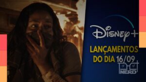 Tela do Guia Disney+ Brasil destacando lançamentos do dia 16/09, com Cidade de Sangue, Jujutsu Kaisen 0 e Max vs 100