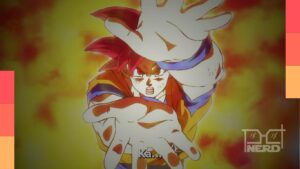 Ilustração promocional de Dragon Ball Super: Beerus com alerta de possível atraso de The Galactic Patrol