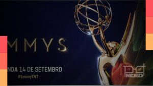 Tela com informação do Emmy 2026 e horários de transmissão no Brasil pela TNT e HBO Max