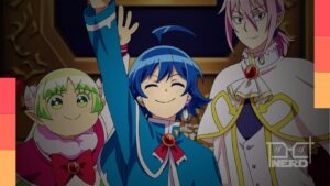 Iruma, Clara e Asmodeus em cena do anime Welcome to Demon School! Iruma-kun