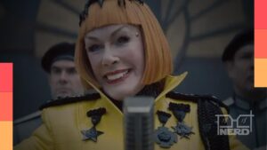 Glenn Close aparece com visual diferente como Drusilla Sickle em Jogos Vorazes: Amanhecer na Colheita