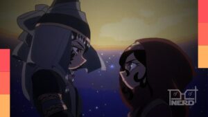 Töregene e Sitara em cena do final da temporada de Jaadugar: A Witch in Mongolia, com referência para continuar no mangá no Capítulo 26