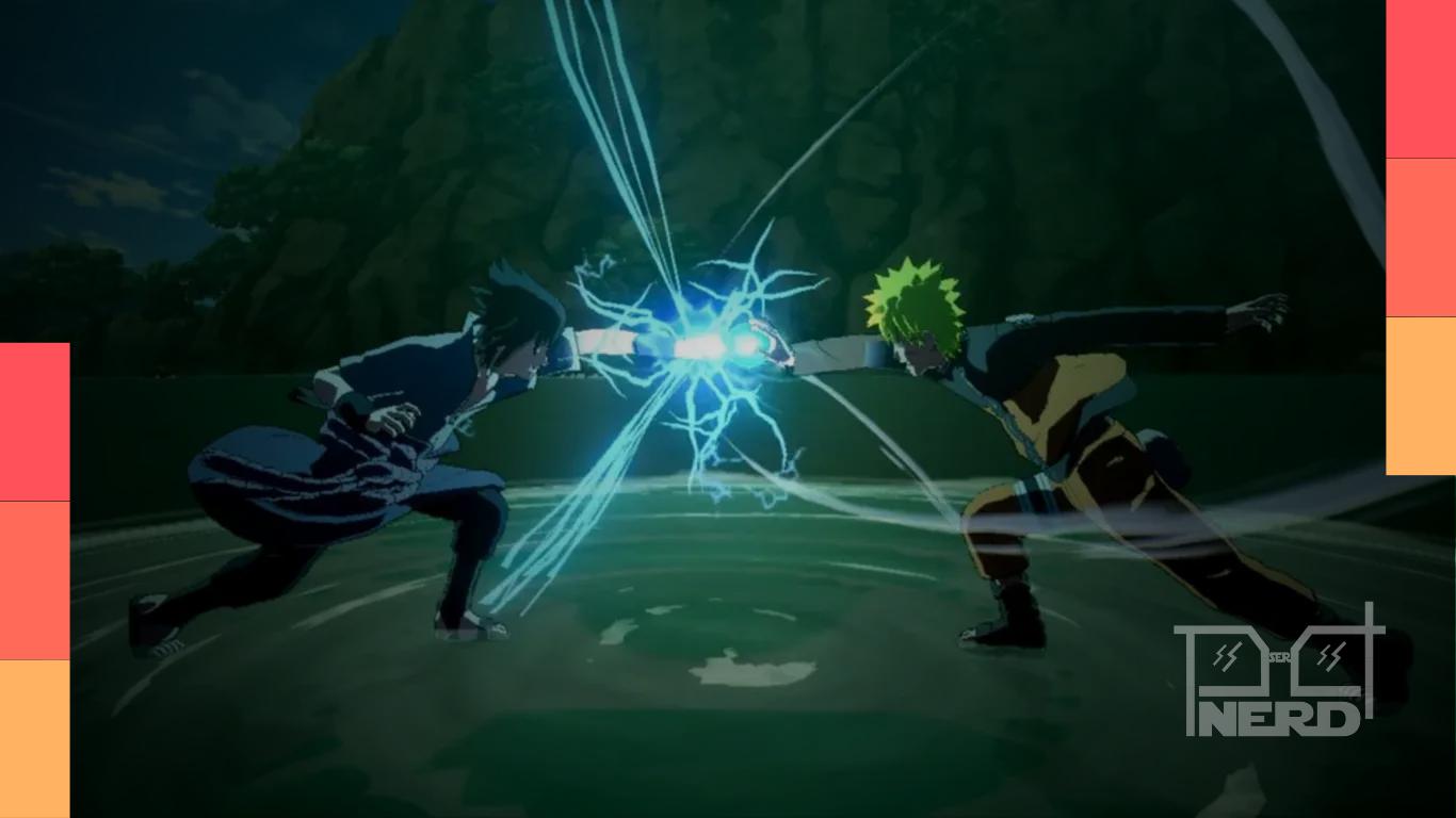 Ilustração de jogos de anime com personagens de Naruto, Dragon Ball, One Piece e Persona em uma montagem de capa